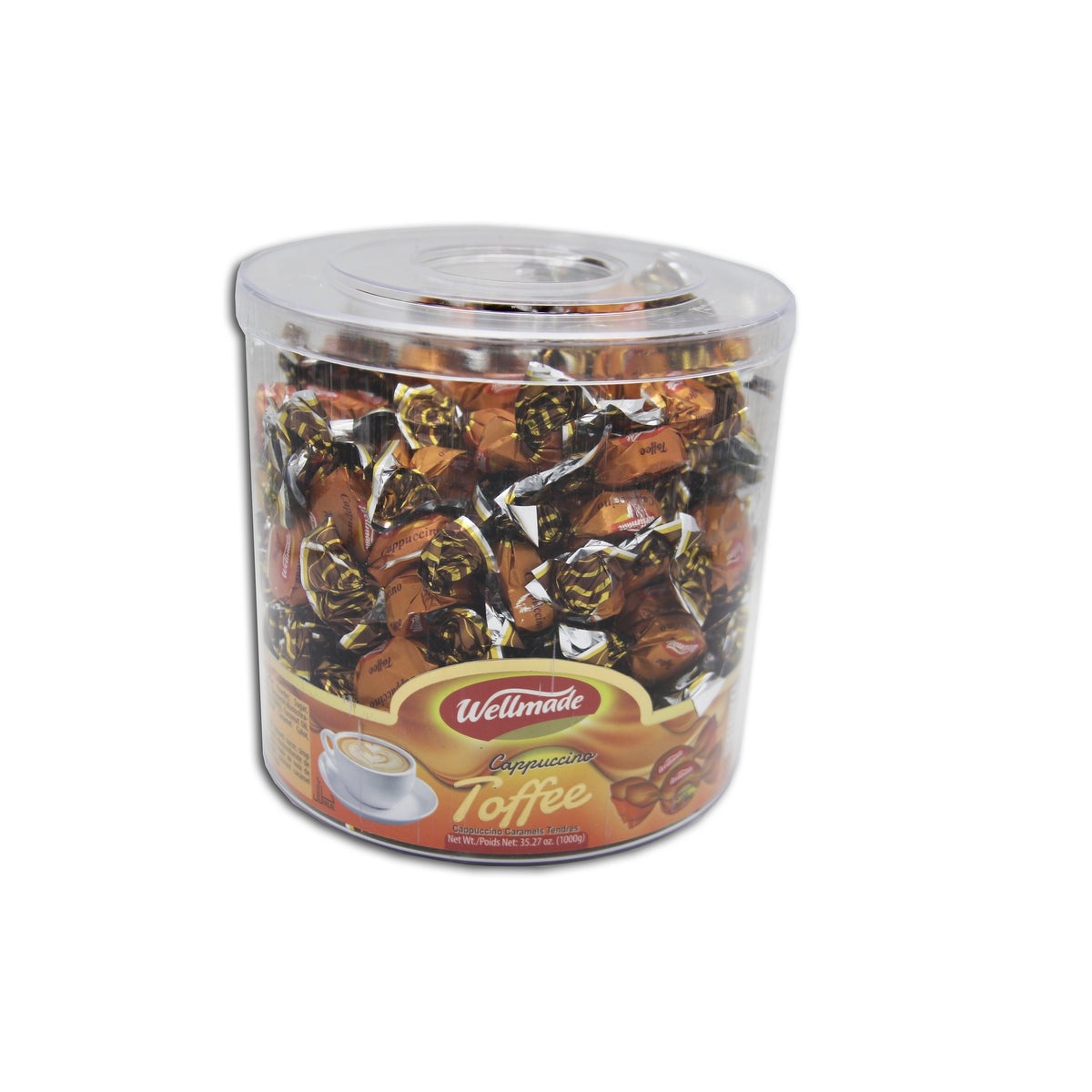 CAPPUCCINO Toffee Tub "Wellmade" 1000g * 8